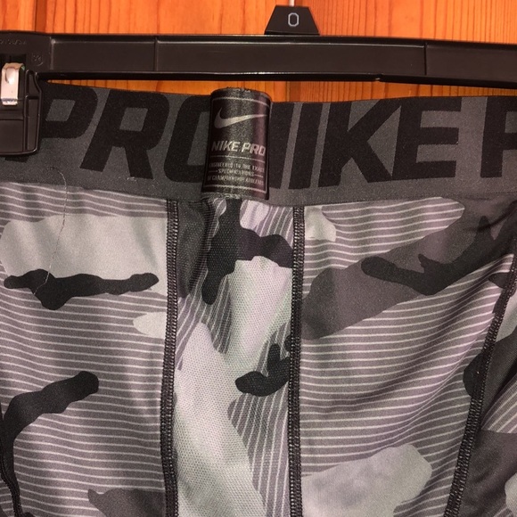 Men’s Nike pro gray Camo leggings training pants sports pants size large workout - Picture 8 of 9